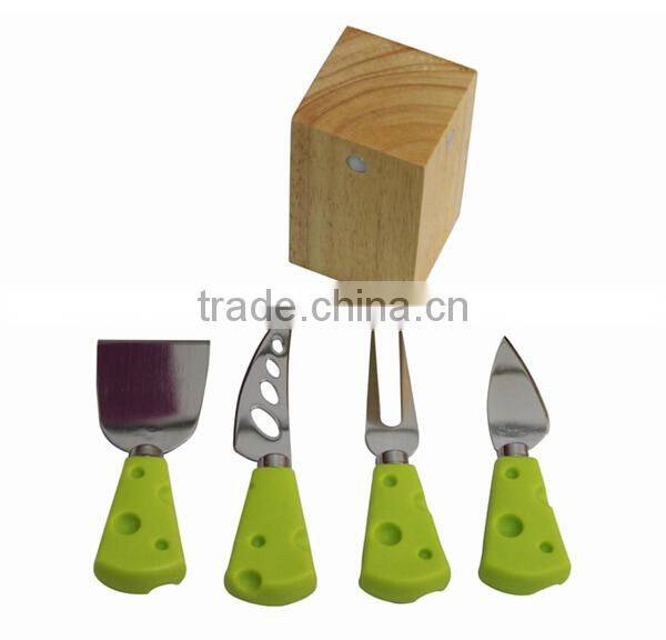 PP handle color coating non-stick cheese knife set
