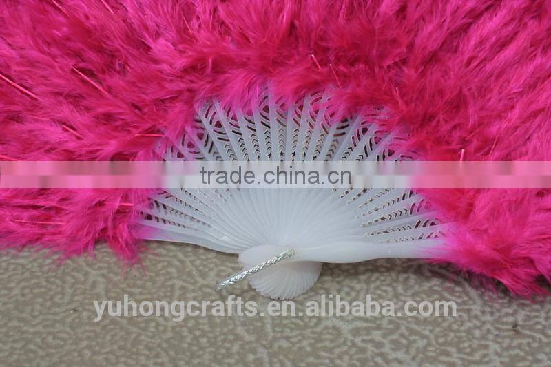 Feather wedding fan for performance