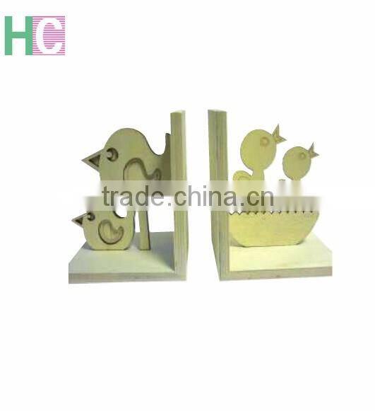 High Quality Desk Stationery Holder, laser cutting Wooden Book Holder