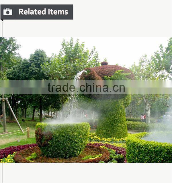 Artificial milan grass topiary swan plant statue animal for garden decoration
