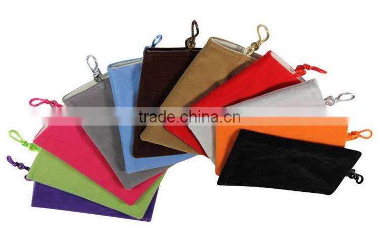2017 high quality velvet mobile phone pocket/phone bag for wholesale