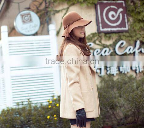 Custom Fashion Braid Tassels Broad-brimmed Fedora Wool Hats