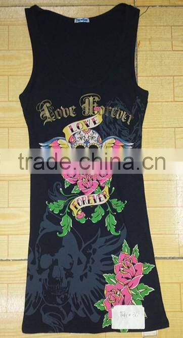 bulk men trendy 65cotton35polyester vest black cheap wholesale printing vest