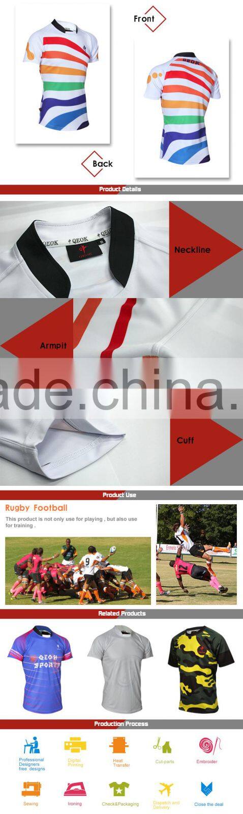 Rainbow Bridge Design Rugby Jerseys,sublimation league jerseys football shirt