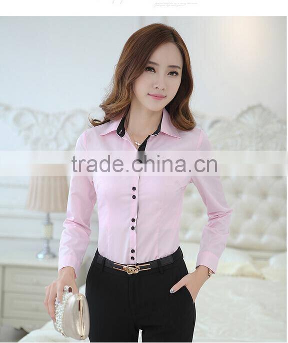custom latest style fancy office ladies chiffon blouses