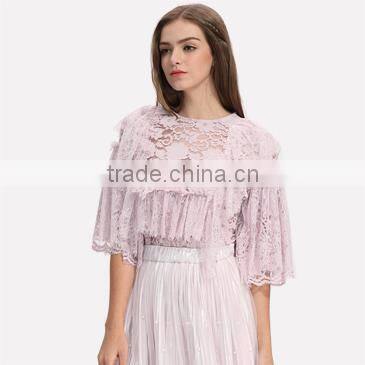 Latest fashion women white fancy blouses patterns