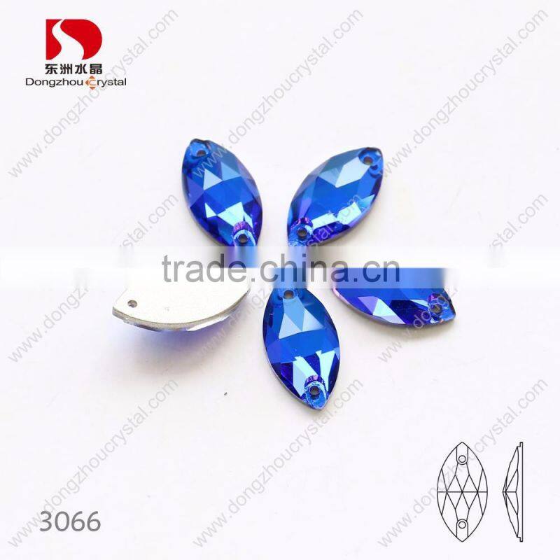 Horse eye shape Dongzhou 243 color flatback sew on k5 crystals wholesale
