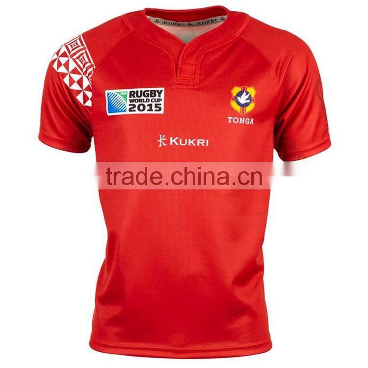 2016 100% polyester cool mesh rugby shirt, sublimated rugby uniforms