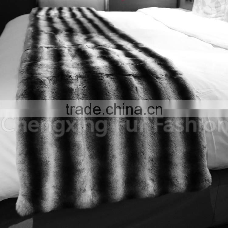 CX-D-128B New Arrival Rex Rabbit Fur Carpet/Fur Blanket