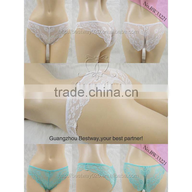 12 colorful sexy transparent full lace girls bikini for wholesale 3 optional sizes S M L sexy lace bikini panties