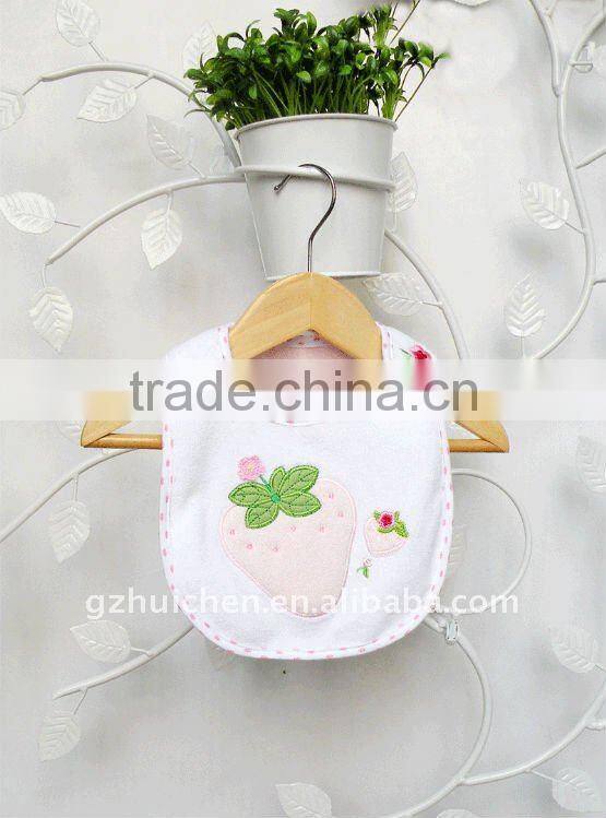 baby cute emobroider waterproof bibs