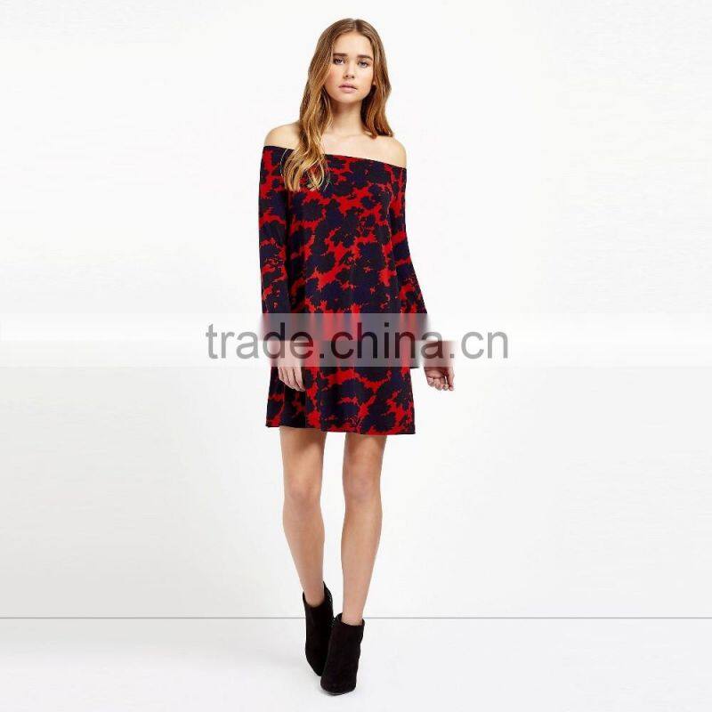 latest dress designs for ladies casual printed outdoor wear