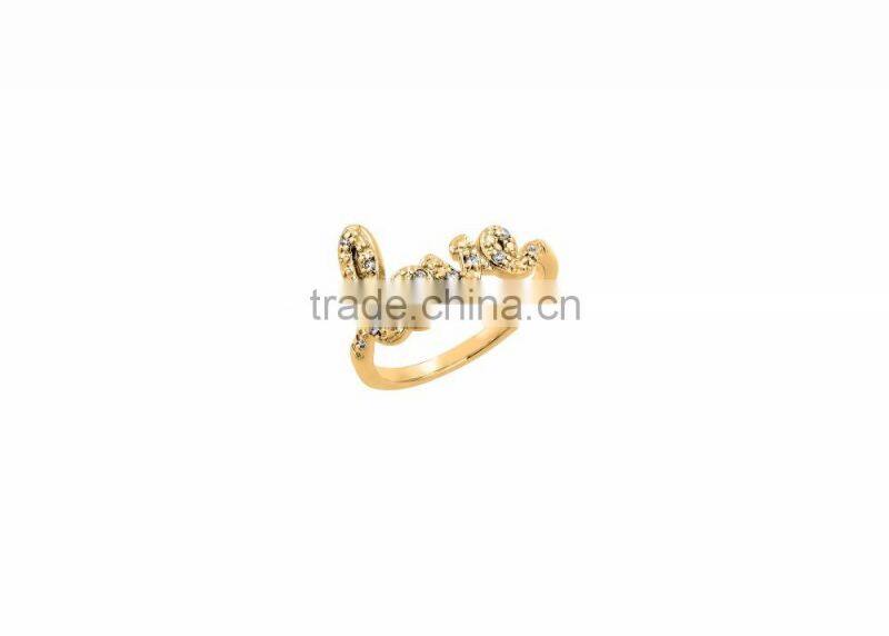 Gold Plated Latest CZ Studded Ring