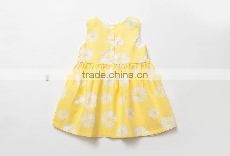 New European and American Cute Princess Dress Daisy Printed Frock