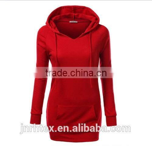 Women Ladies Fitted Hoodies Casual Coat Pullover Outerwear Sweatshirt Extra Long
