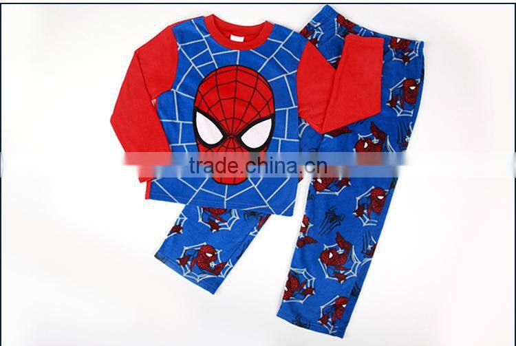The 2014 spider man two piece boy pajamas home sleep wear