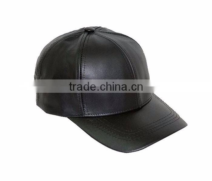 Custom blank fitted leather baseball cap for sale