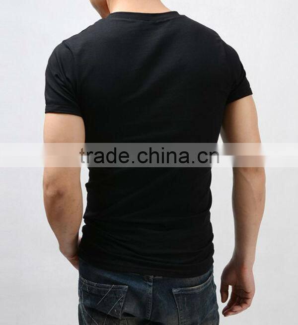 Wholesale blank V neck in stock t shirt