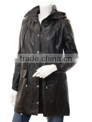 long leather coat