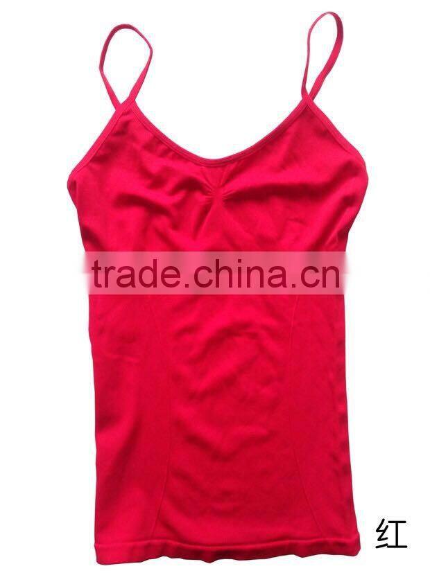 OEM wholesale summer women white classic sleeveless seamless tank top