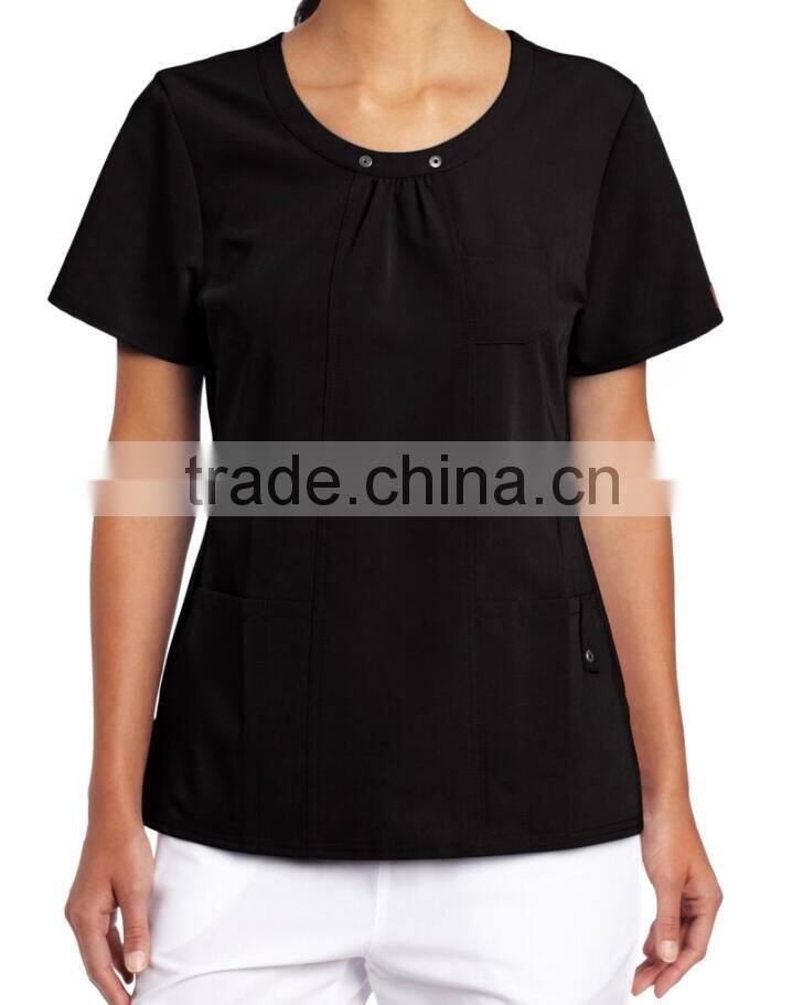scrubs women's xtreme stretch junior fit scoop neck top hospital uniform
