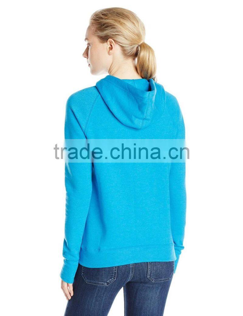 Women's Fleece Cowl Neck Pullover Hoodies With Eyelets