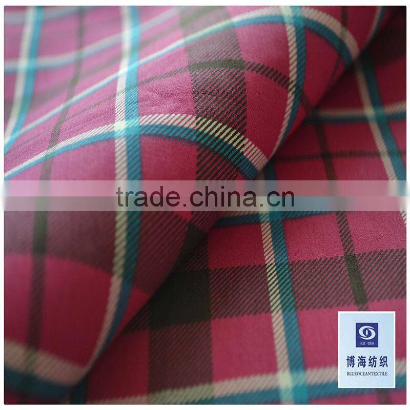 Scotland wind 100% cotton canvas fabric yarn dyed shirting fabric