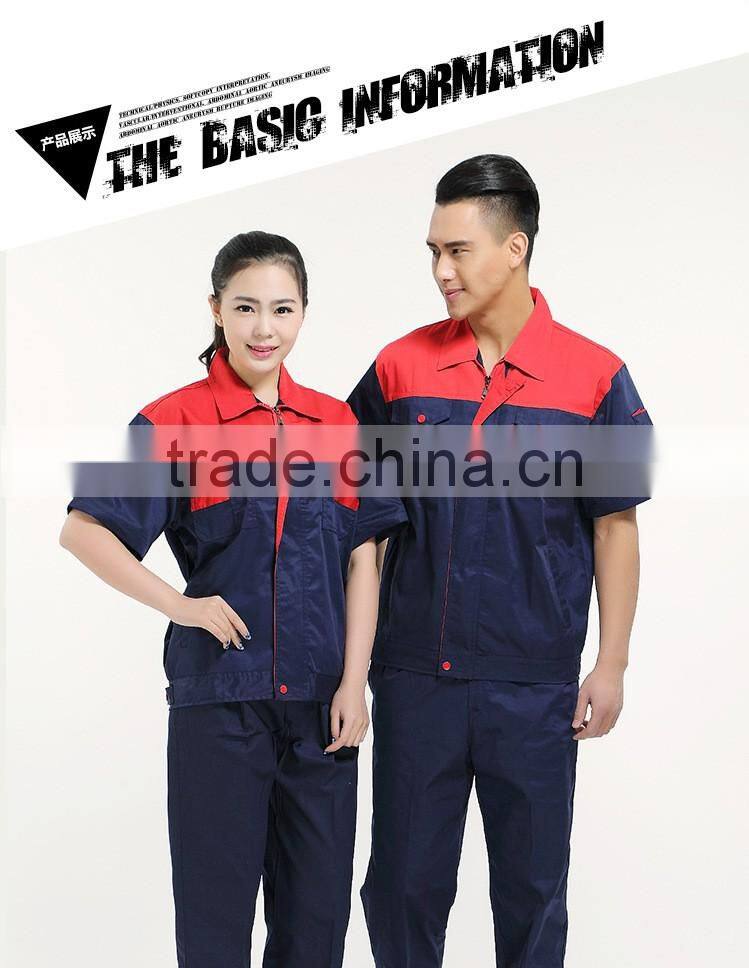Summer short sleeves cotton workshop wear coat factory workerwear