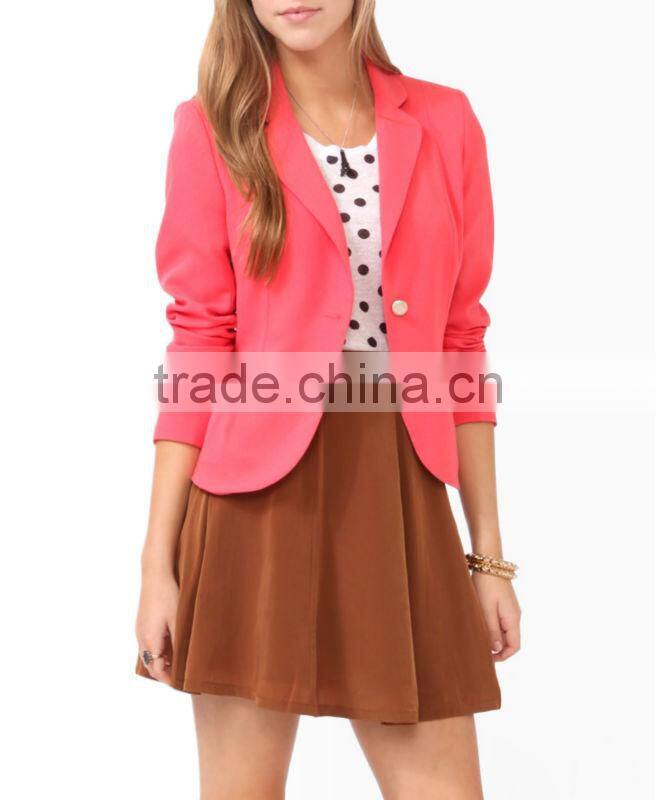 Pleated Pocket Blazer