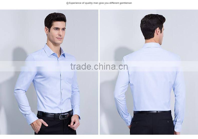 Classic italian bamboo solid color business formal men's shirt with good offer