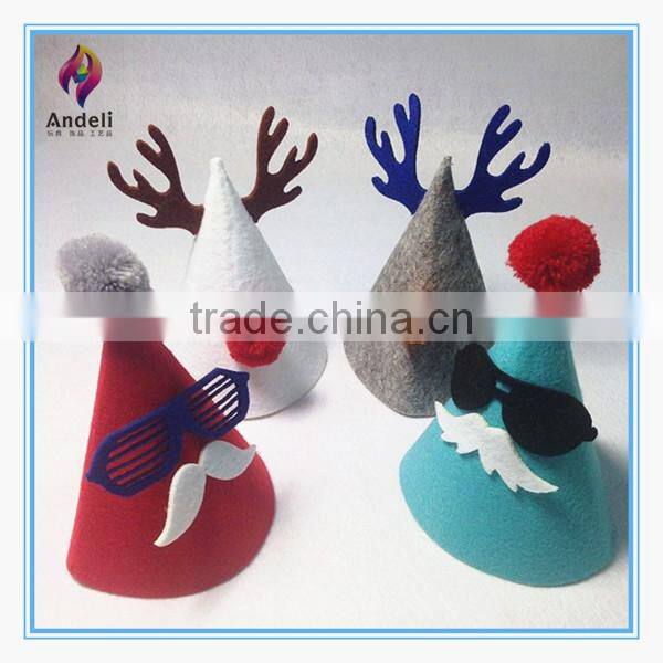 2015 New design promotion Funny felt christmas hat