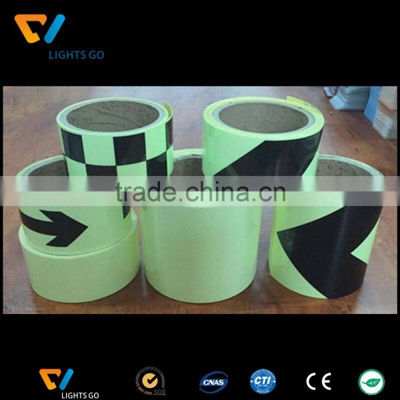 EN471 glow in the dark self adhesive fluorescent cloth reflective tape