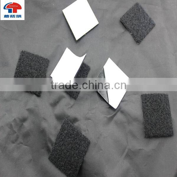 White Hook and loop sticky back adhesive square