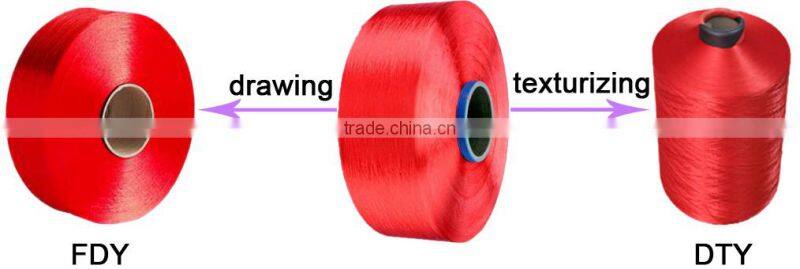 polyester dope dyed filament POY 250D/48F SD