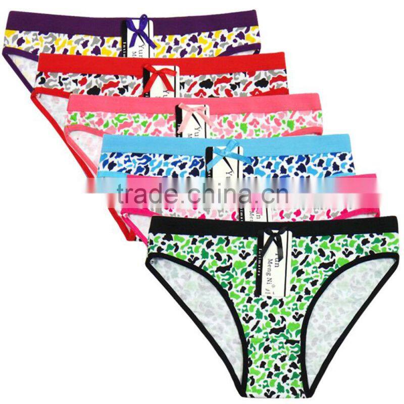 solid color lace women cotton brief panties/yje wholesale plus size sexy cotton breathable underwea panties/mulit color