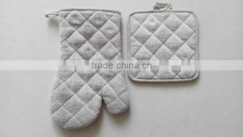 2 pcs kitchen set plain pot holder, cheap pot holders and oven gloves