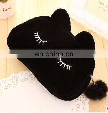 Coin Purse New 3D Girl Wallet Bag Ladies Face Zipper Mini Cat Animal Coin Purse Children's Purse Plush Coins Pouch Kawaii Bag