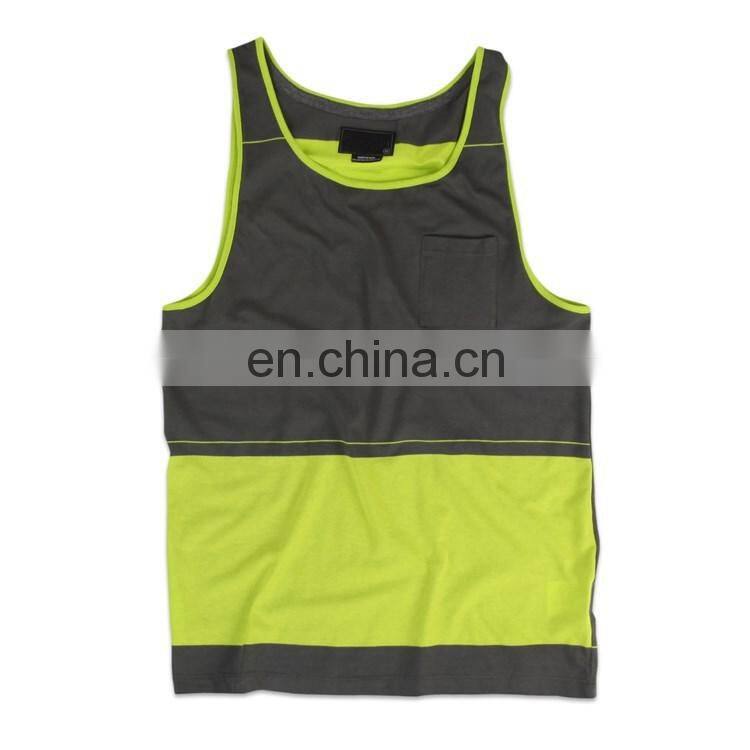 the latest design men fitness vest plain cheap design pocket tank tops for men