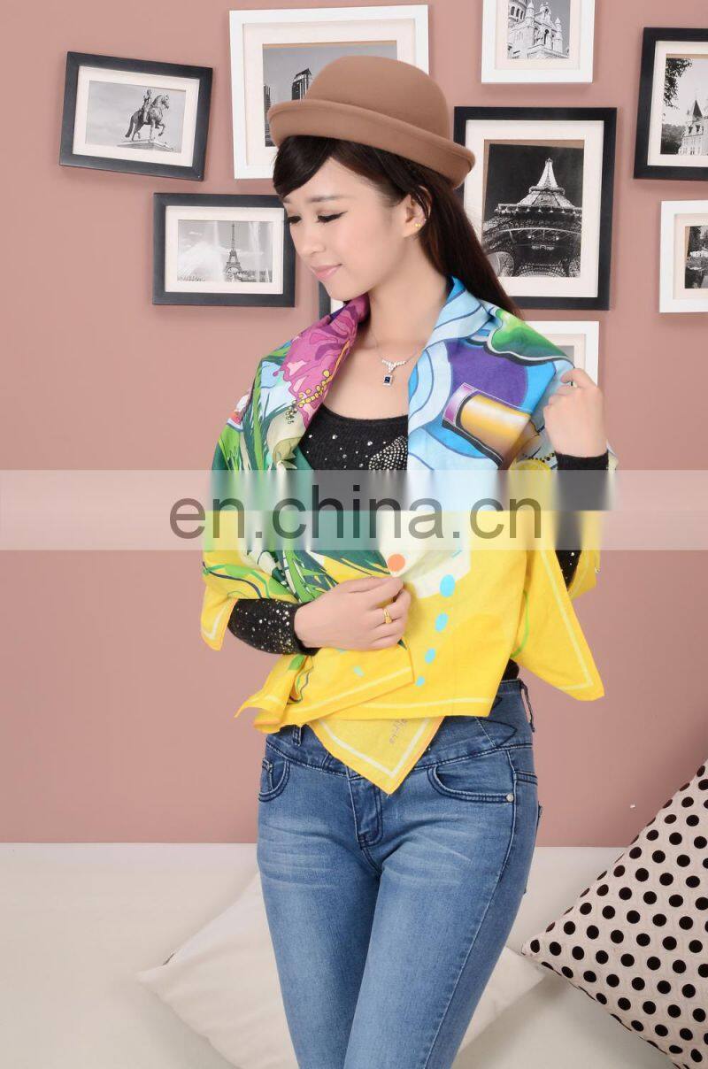 2015 customize design digital printed digital print custom design cotton scarf