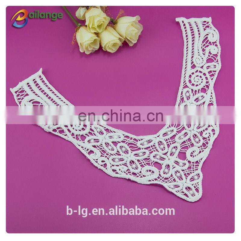 Lace Motif Embroidery lace neckline for wedding dress