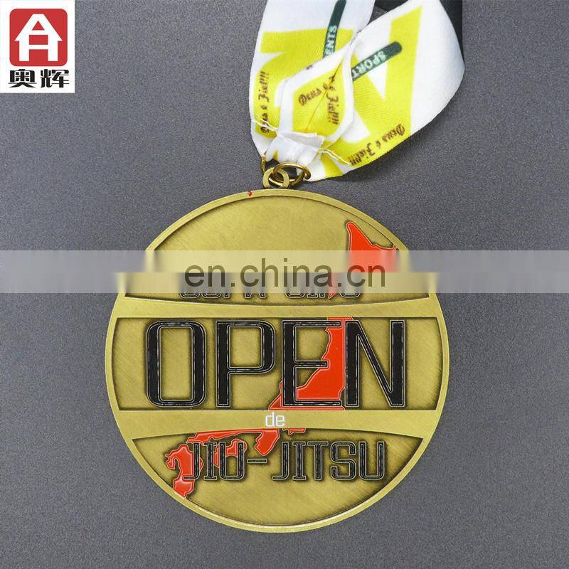 Good quality new design 3D blank medal award jiu-jitsu medal