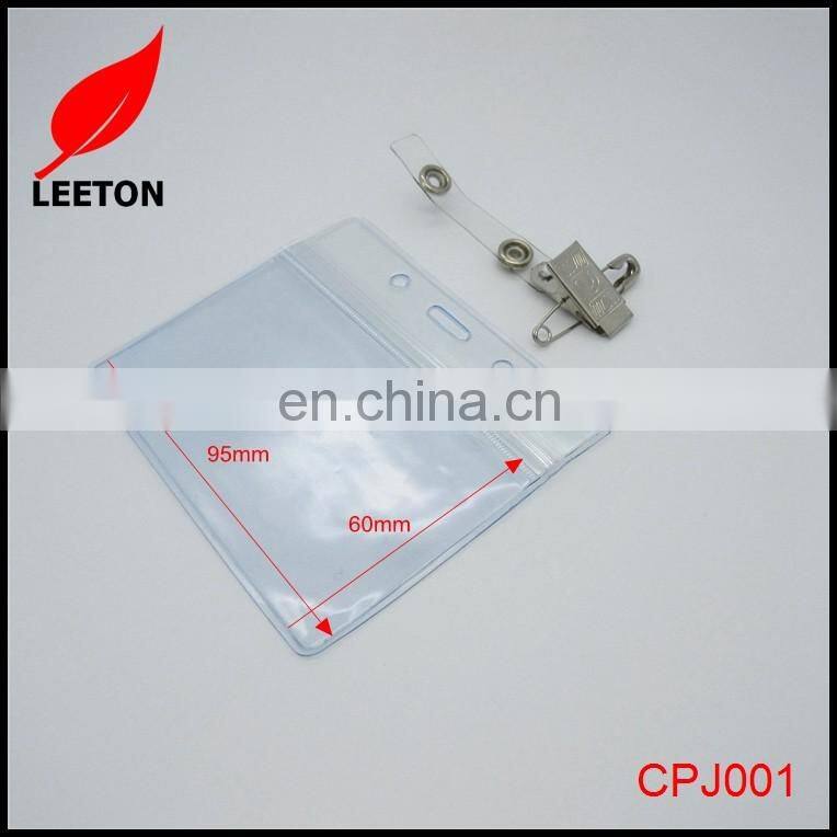 Plastic name badge holder