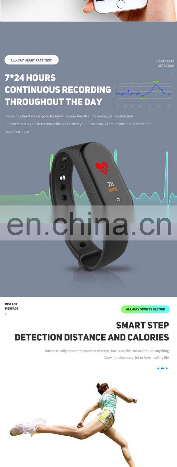 New Product M4 Smart Watch 2020 Hot Selling Mens Women Couple Wrist Band Fitness Sports Waterproof Bluetooth Android Bracelet