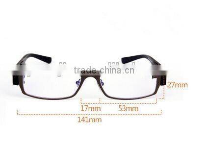 Ultra Bright Dual LED Lighted Up Map Book Readers Reading Black Full Frame Eye Glasses Eyeglass Spectacle Diopter Magnifier Ligh