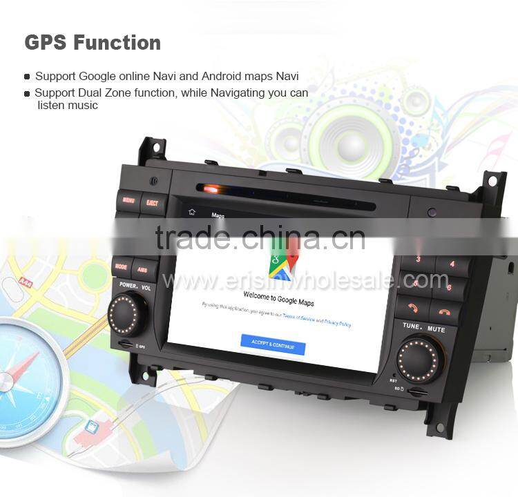 Erisin ES2508B 7" Mercedes 2 Din Car Radio with Android 4.4.4 Canbus