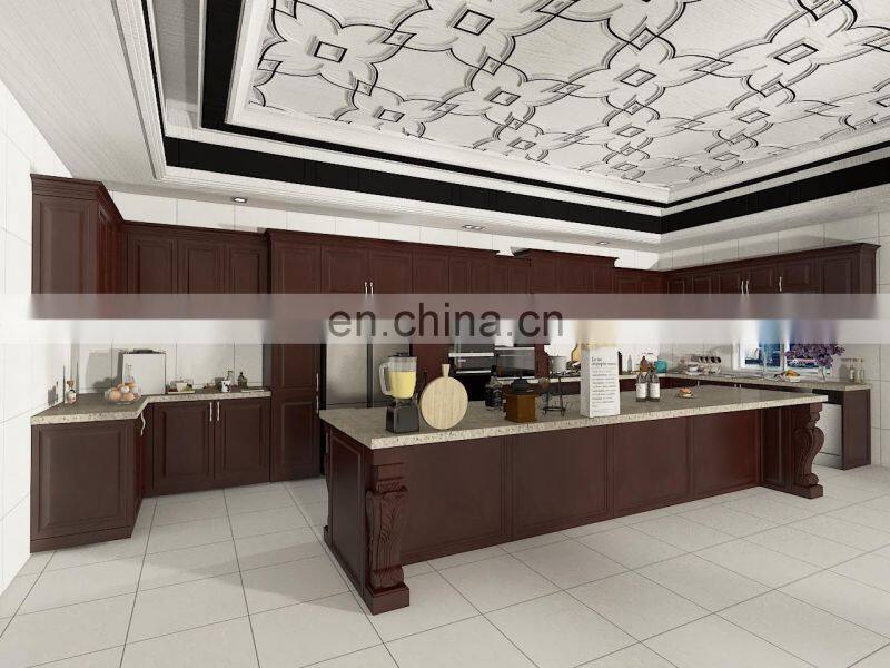 Superior Quality Solid Wood Modern Design Kitchen cabinet with cabinet handle