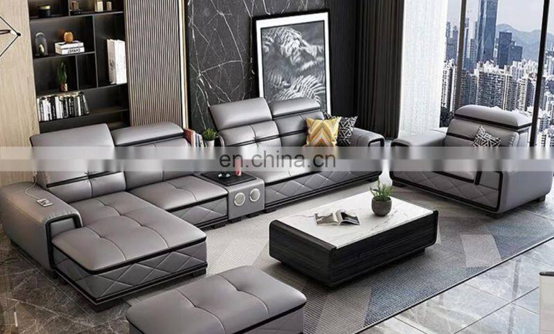 On Sales Fancy New Model 4 Seater Genuine Leather Sofa Living Room Furniture