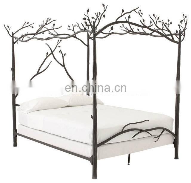 black colour metal bed