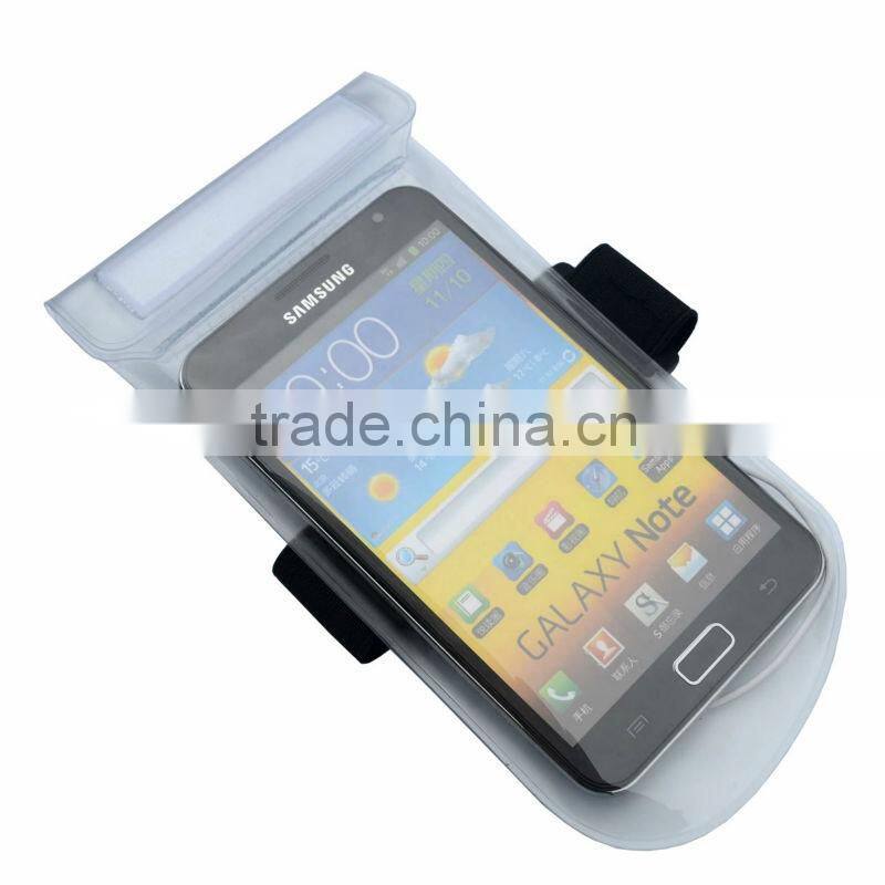 White waterproof arm bag For Sumsung note1 hand phone dry bag