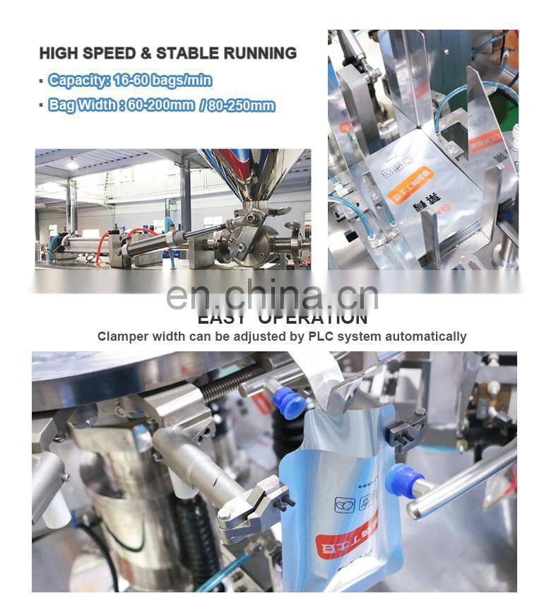 bag fruit juice filling and sealing beverage spout pouch packing machine